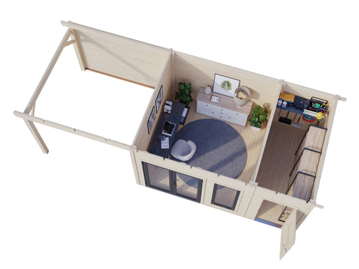 Palmako hytte Aurelia 2 761 x 404 cm